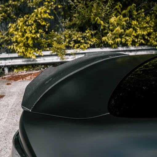 MHC+ BMW M4 Ducktail Style Rear Spoiler In Pre-Preg Carbon Fibre (G82) - Image 2