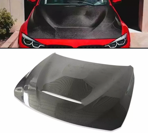 Carbon Fiber Bonnet compatible with BMW 3 Series & 4 Series F30 F31 F32 F33 - Image 2