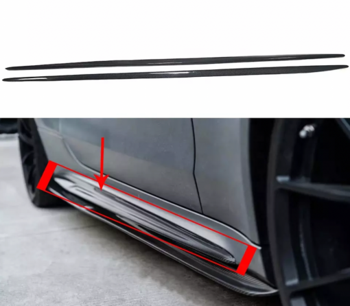 CD Carbon Side Skirts compatible with Mercedes C Class W205