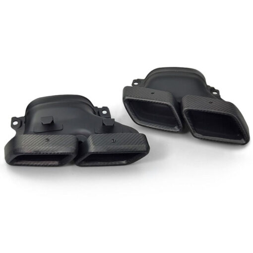 Carbon exhaust tips compatible with Mercedes C63 AMG W205 - Image 4