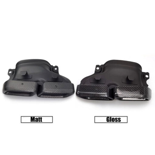 Carbon exhaust tips compatible with Mercedes C63 AMG W205 - Image 2