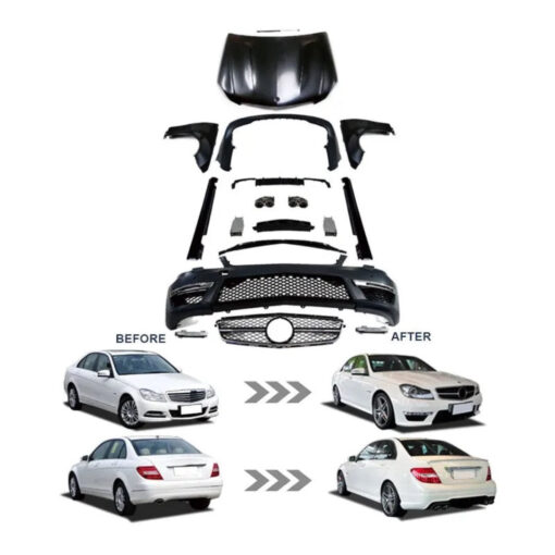 Bodykit Upgrade C63 AMG W204 for Mercedes C Class W204 - Image 4