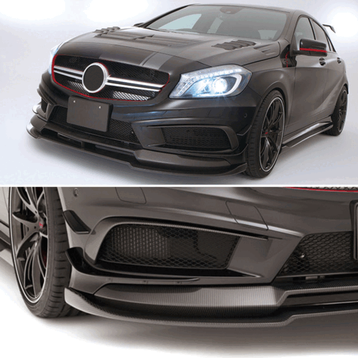 Carbon front lip compatible with Mercedes Benz A Class W176 - Image 2